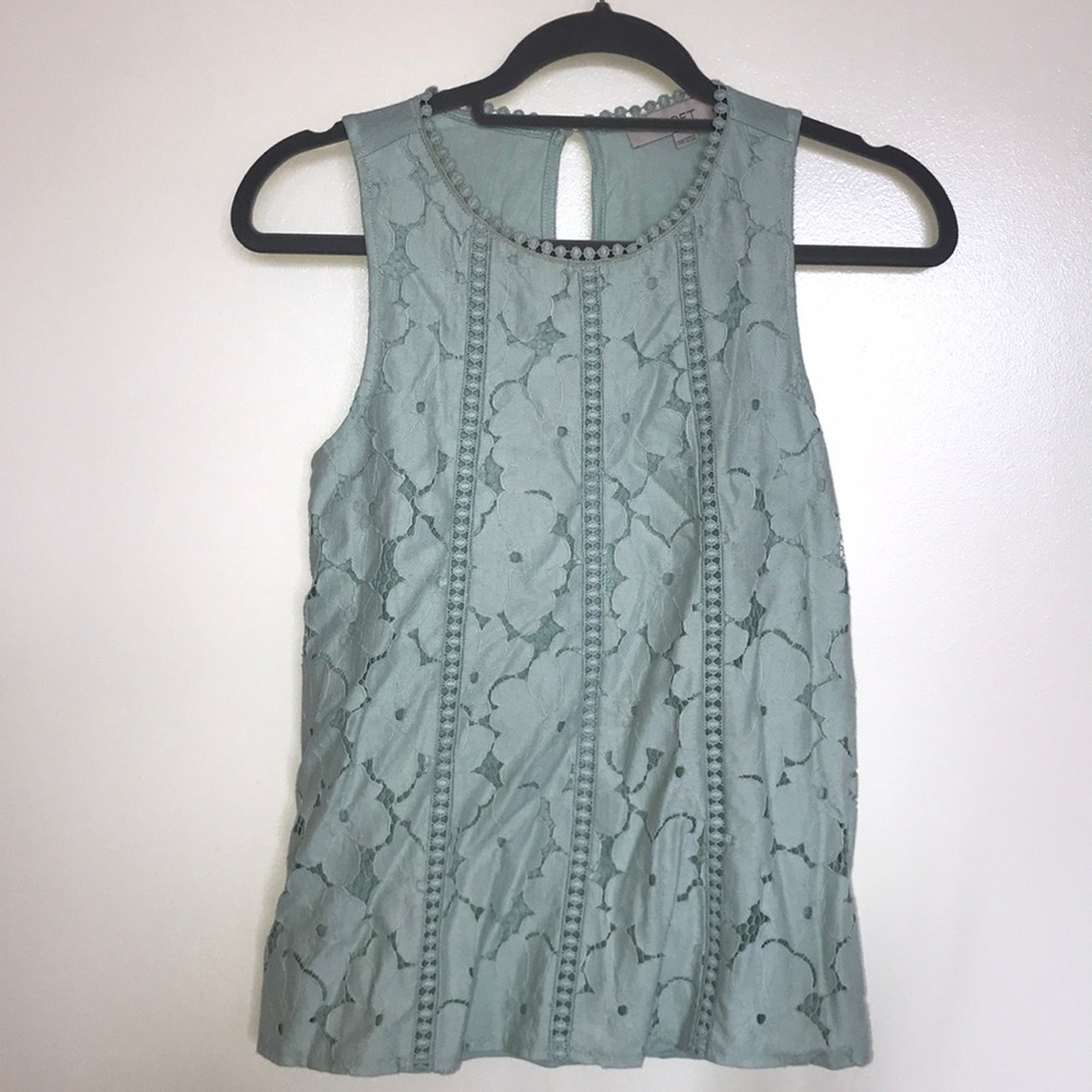 Loft- Teal Lace Top!